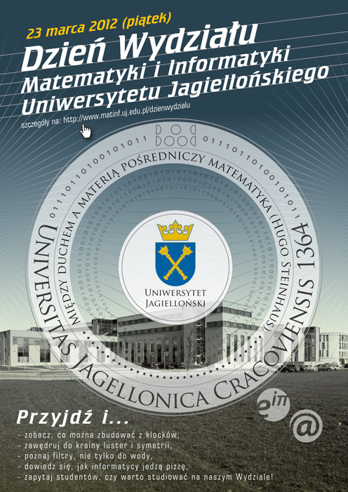 Plakat dnia wydziału Matematyki i Iinformatyki UJ 2012