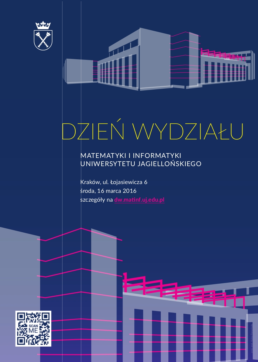 Plakat Dnia Wydziału Matematyki i Informatyki UJ 2016